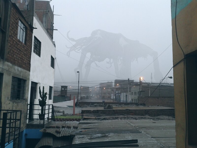 Giant Creature in Fog