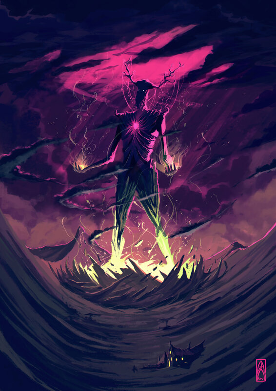 Giant Creature in Storm