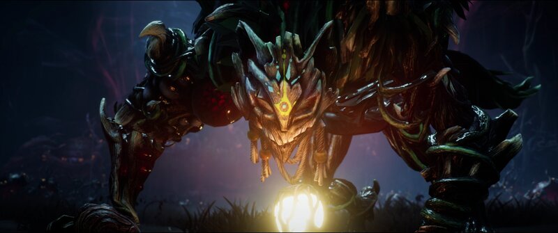 Giant Creature with Glowing Eyes — Black