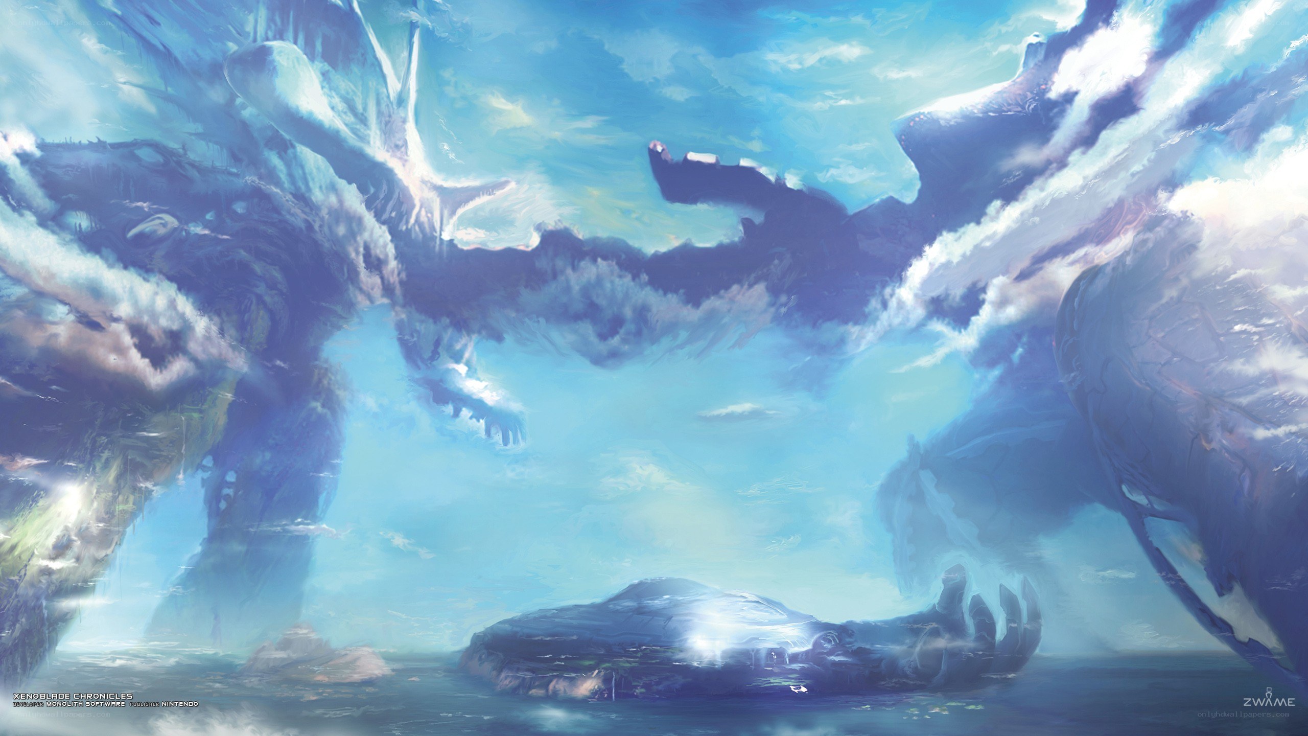 giant creatures in sky