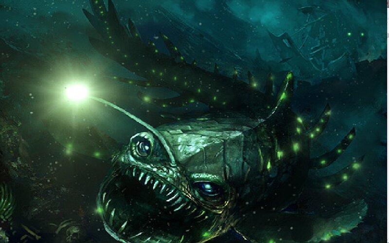 Giant Deep-sea Fish — Green