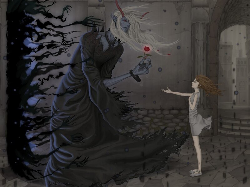 Giant Demon Offering Rose