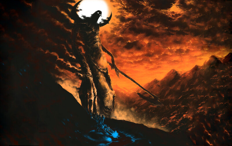 Giant Demon on Mountain