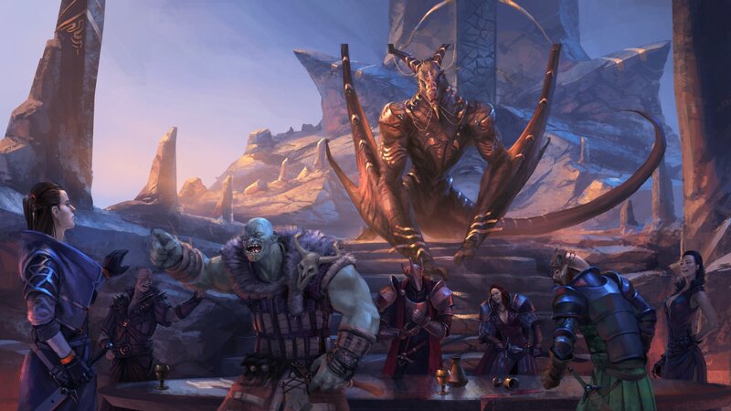Giant Demon on Throne