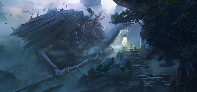 Giant Demon with Lantern