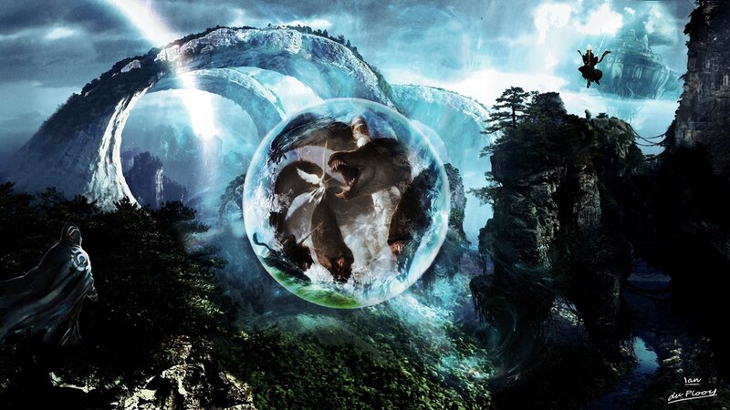 Giant Dinosaur in Bubble