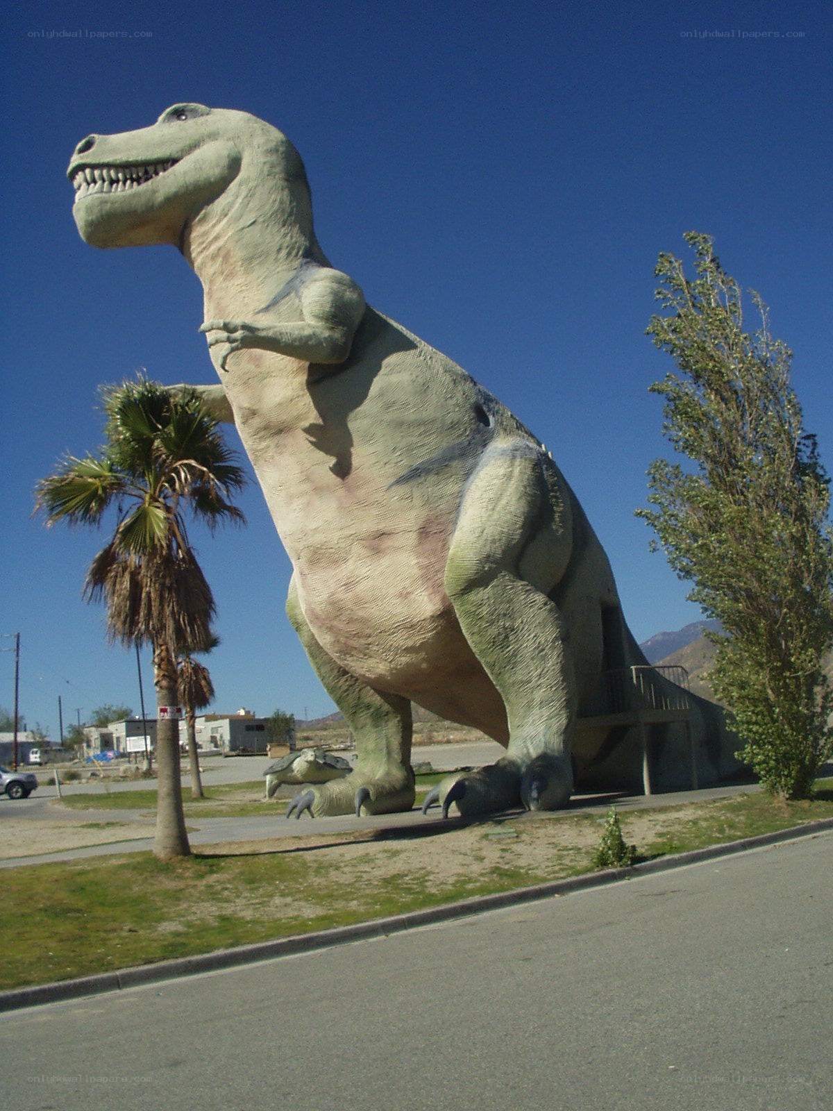 giant dinosaur statue