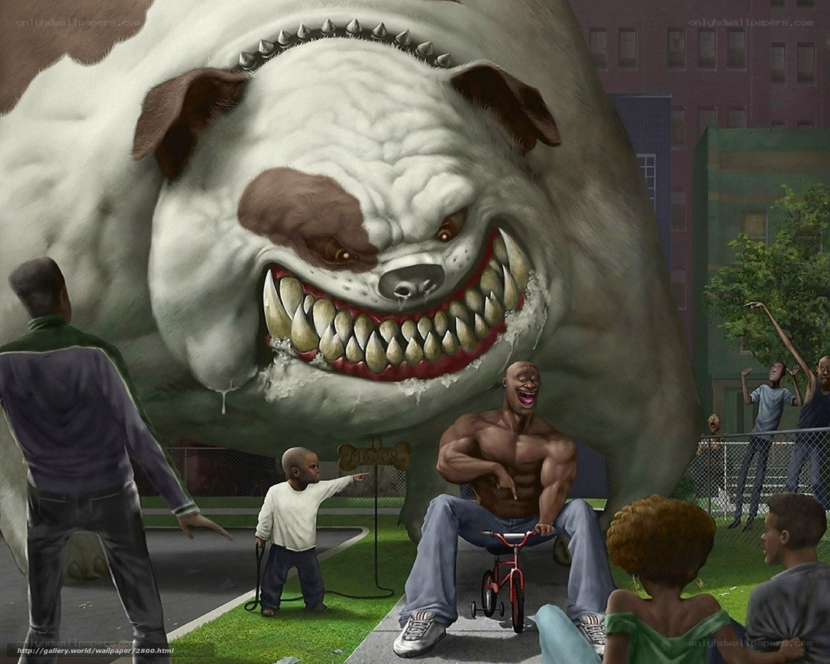 Giant dog terrorizes neighborhood