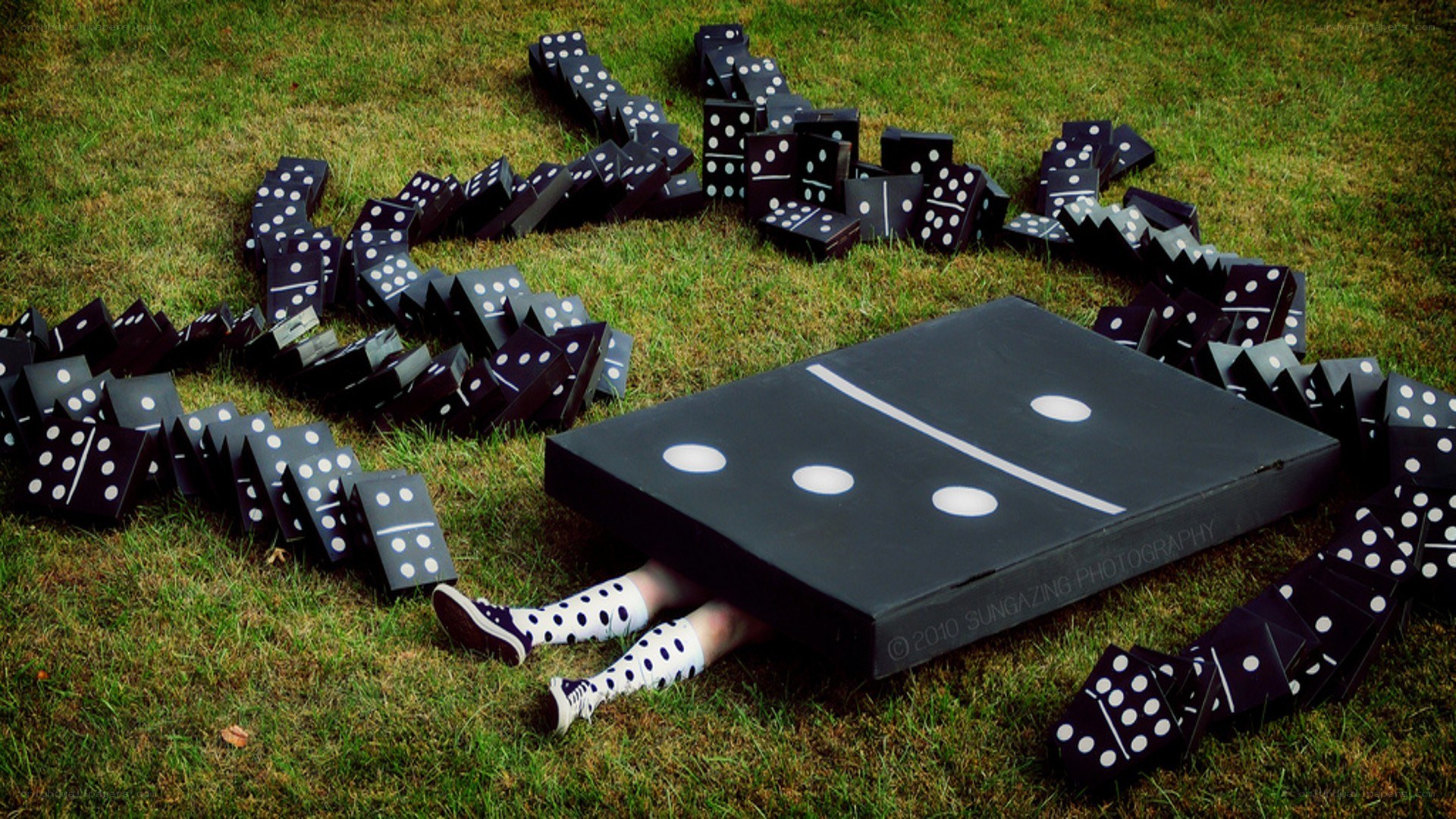 giant dominoes on grass