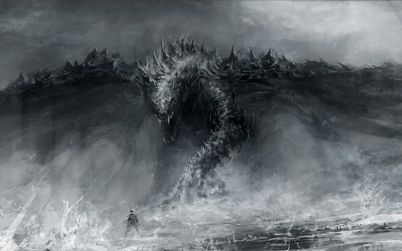 Giant Dragon Emerging