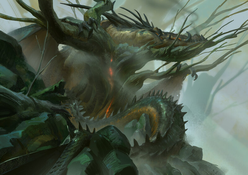 Giant Dragon in Forest