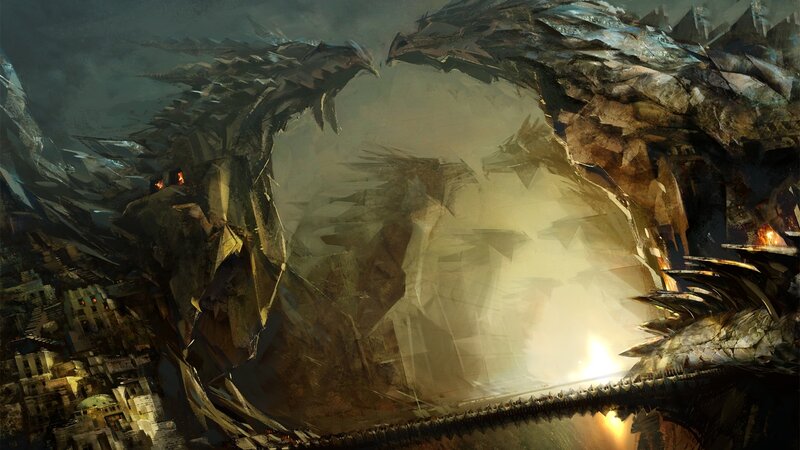 Giant Dragon in Ruins