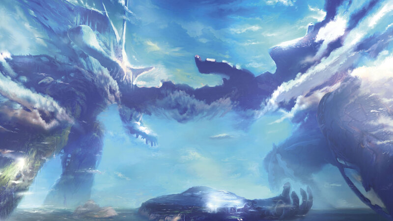 Giant Dragon in Sky
