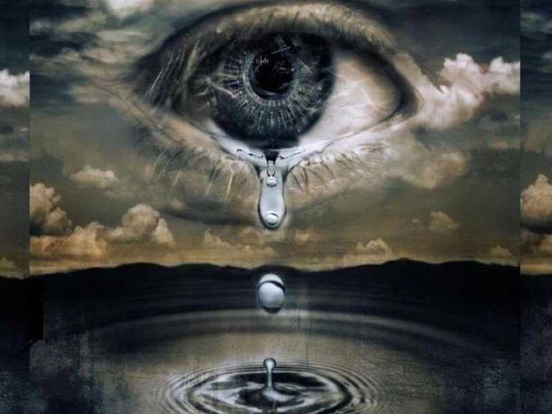 Giant Eye Crying