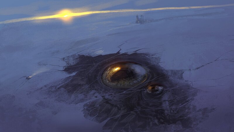 Giant Eye in Ice — Blue