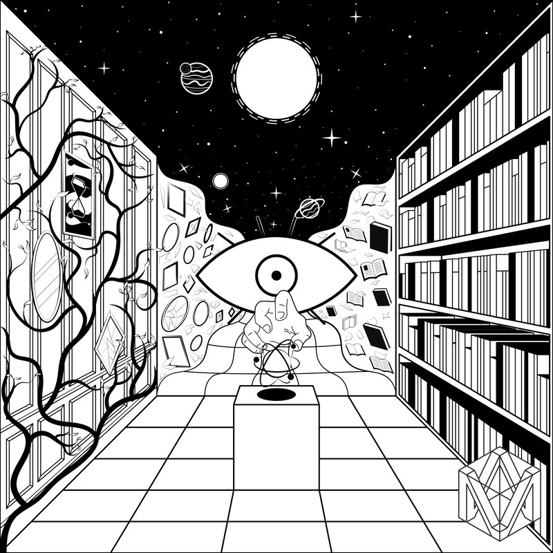 Giant Eye in Library