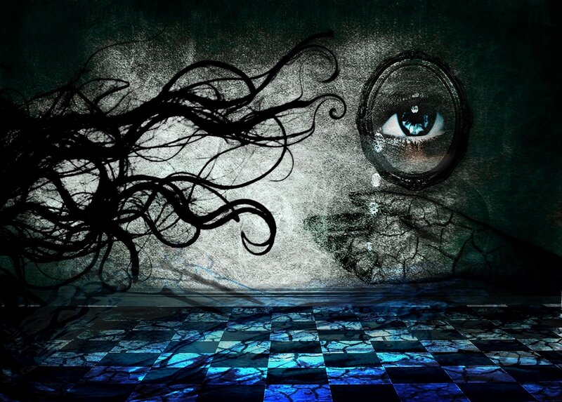 Giant Eye with Hair