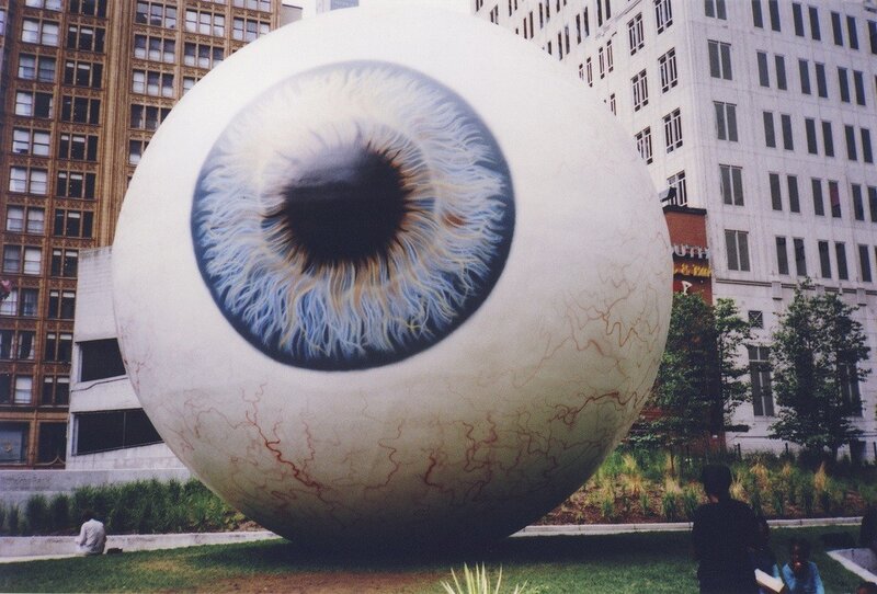 giant eyeball sculpture