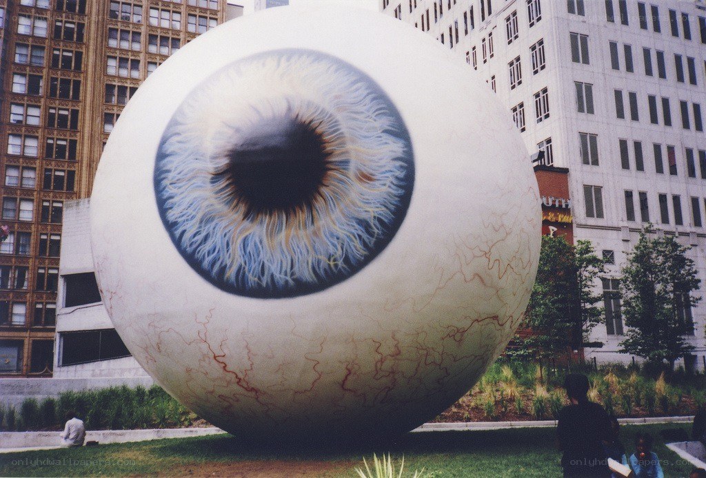 giant eyeball sculpture