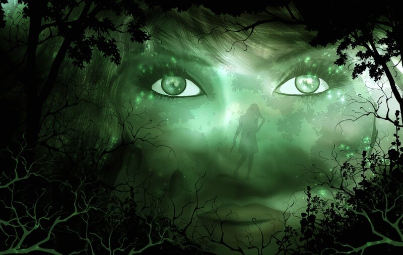 Giant Face in Forest