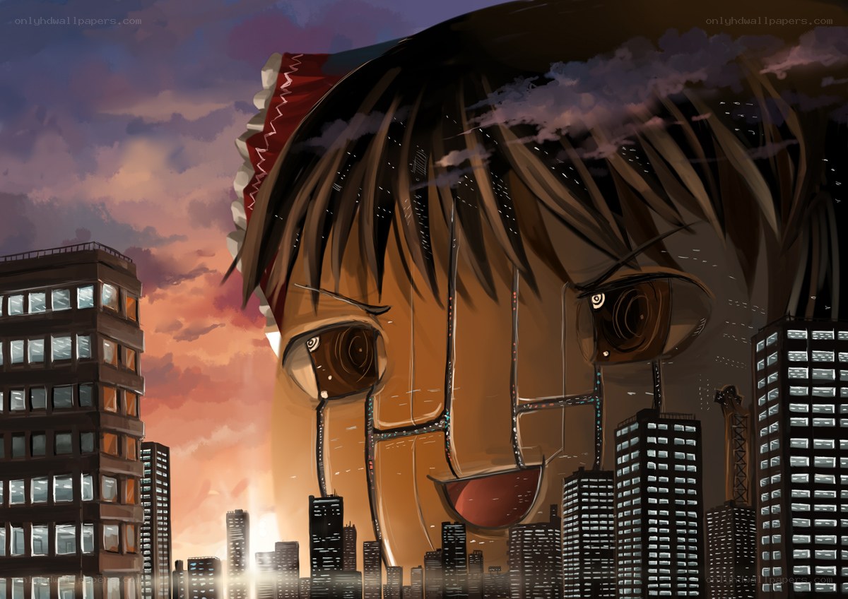 giant face over cityscape