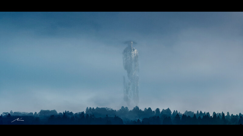 Giant Figure in Mist