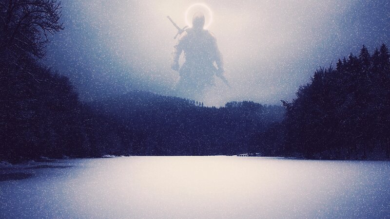 Giant Figure in Snow