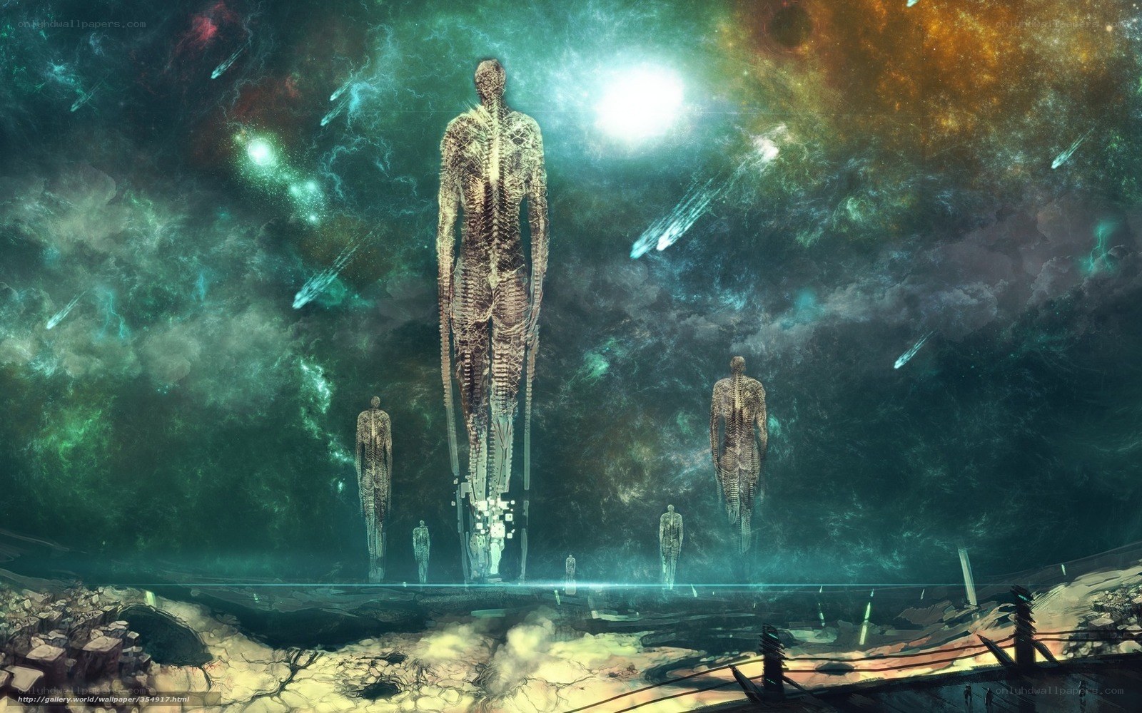Giant figures in cosmic landscape