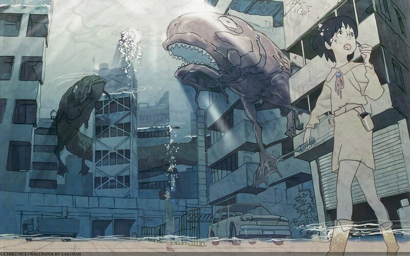 Giant Fish in City — Blue
