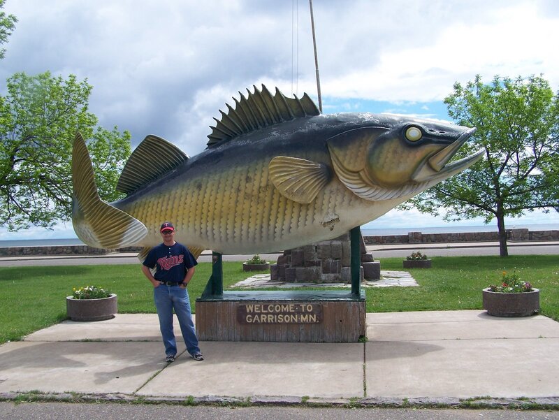 giant fish statue in garrison
