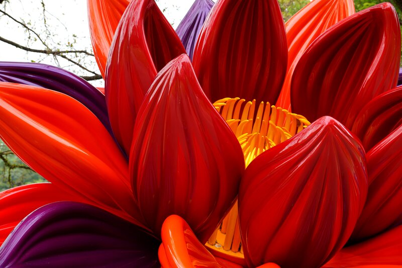 Giant Flower Sculpture — Red