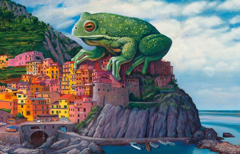 Giant Frog on Cliff