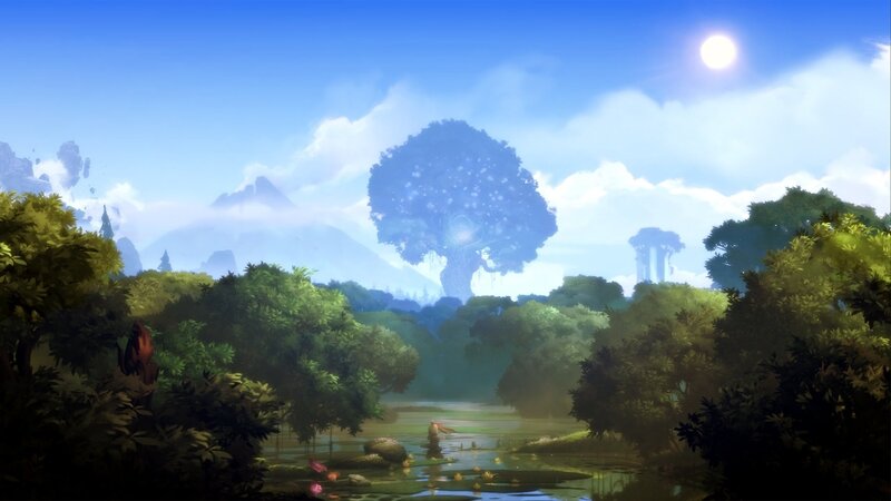 Giant Glowing Tree — Blue