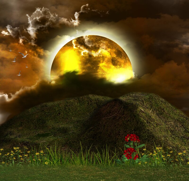 Giant Golden Moon