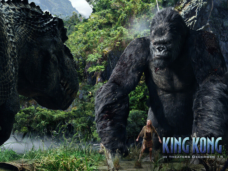 Giant Gorilla and Dinosaur