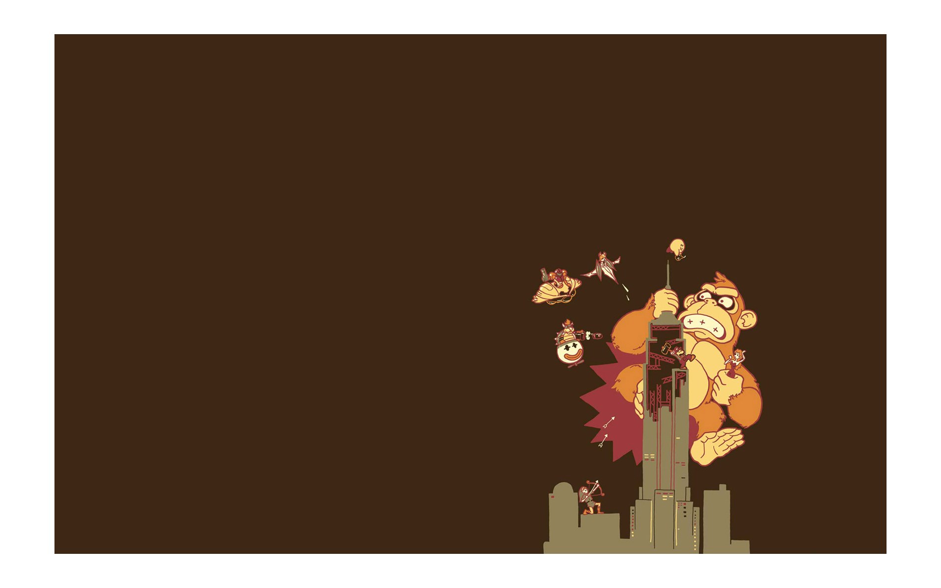Giant gorilla attacks city