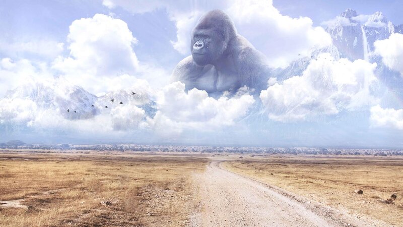 Giant Gorilla in Clouds