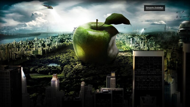 Giant Green Apple — Dramatic, Afternoon
