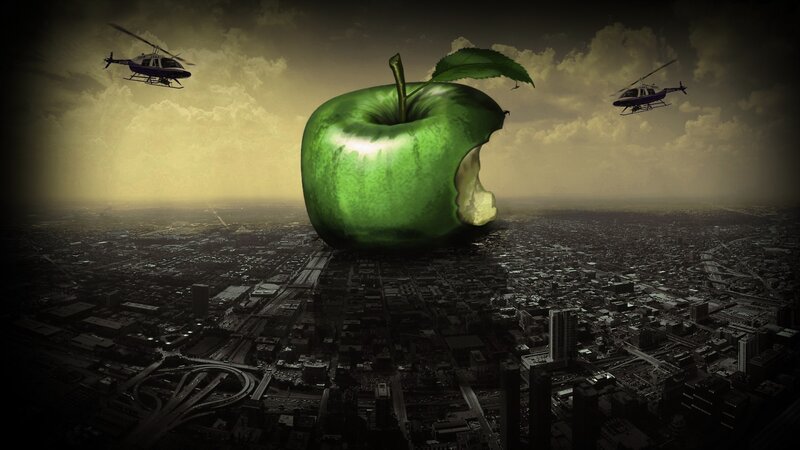Giant Green Apple — Dramatic