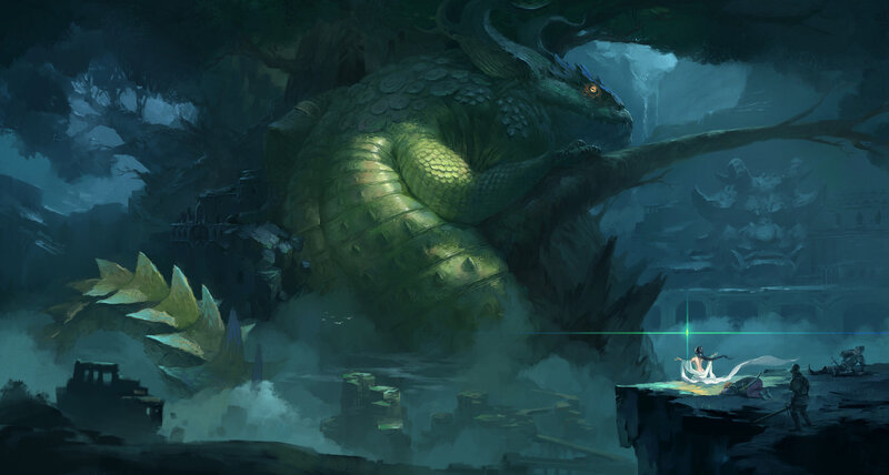 Giant Green Dragon
