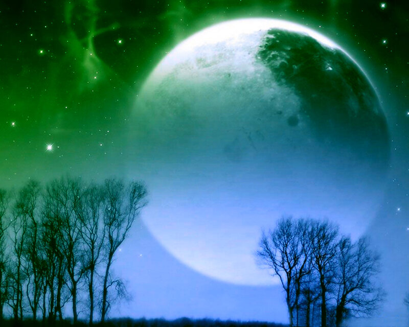 Giant Green Moon