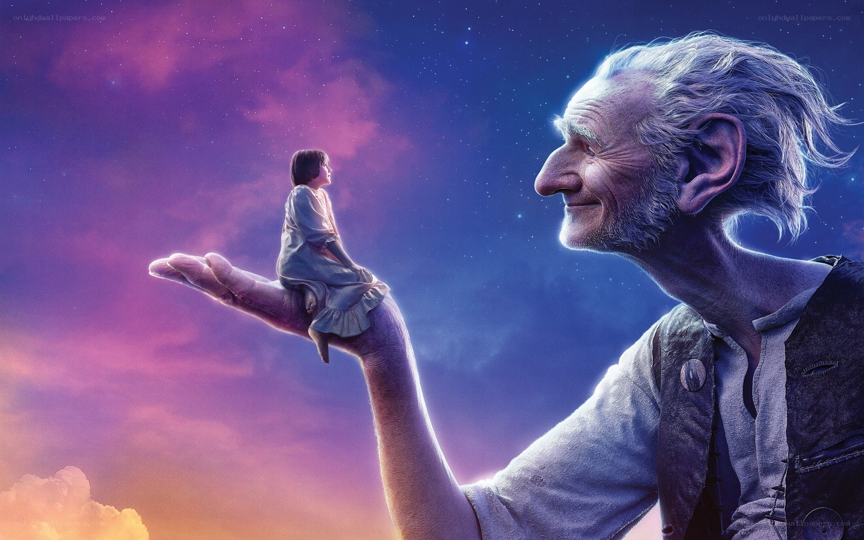 giant holding child in hand
