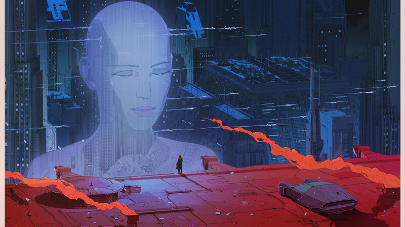 Giant Hologram Face