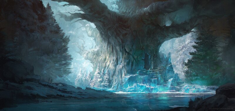 Giant Ice Cave Entrance