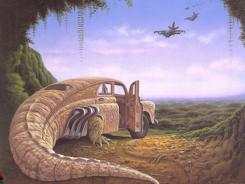 Giant Lizard Car
