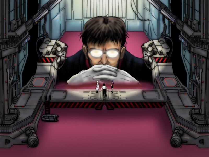Giant man in a futuristic lab