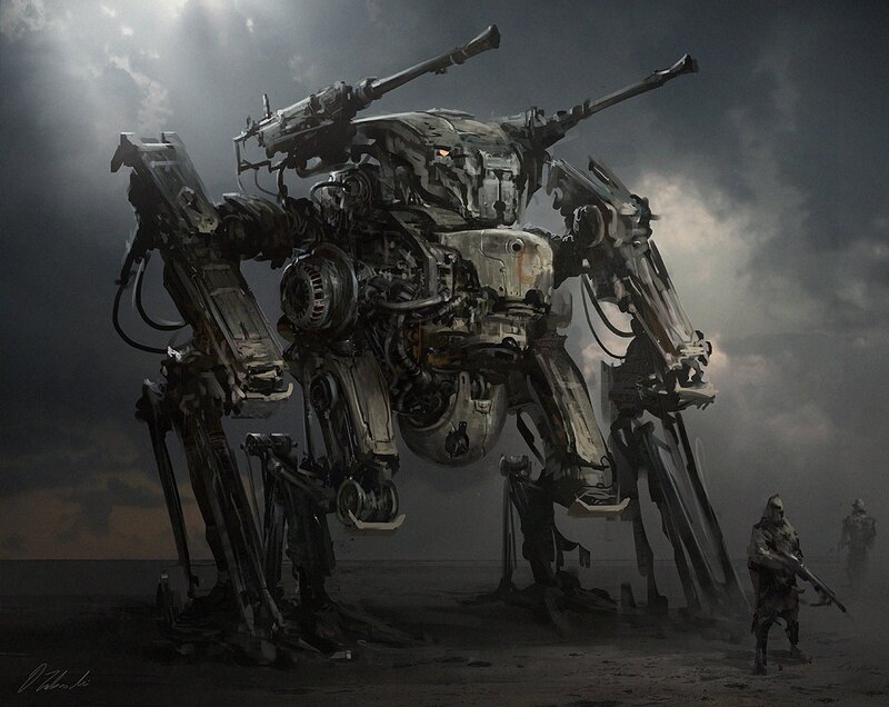 Giant Mech Robot — Gray