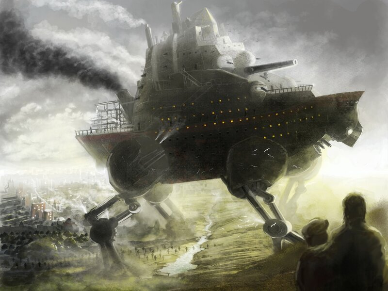 Giant Mech Walking — Gray