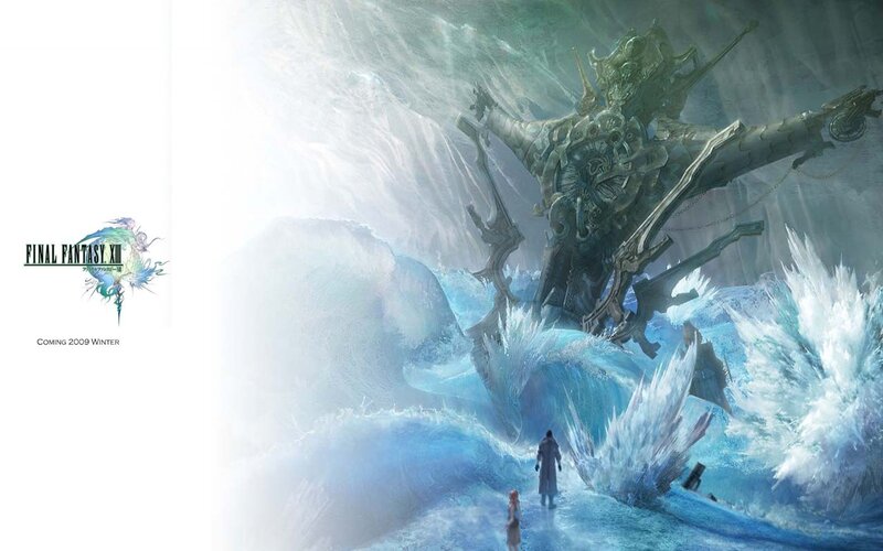 Giant Mechanical Creature — Blue, Dramatic, Winter