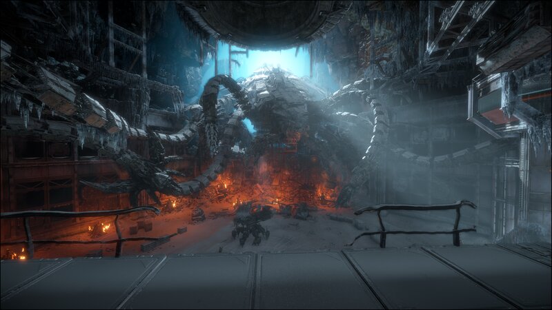 Giant Mechanical Creature — Gray, Dramatic, 3d Render